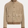 Ruskeat miesten Ralph Laurenin pellavasekoitetut Tweed-takit Ruskeat miesten Ralph Laurenin pellavasekoitetut Tweed-takit