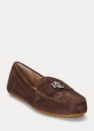 Ruskeat naisten Ralph Lauren Barnsburyn mokkanahkaiset loaferit Ruskeat naisten Ralph Lauren Barnsburyn mokkanahkaiset loaferit