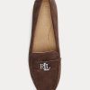 Ruskeat naisten Ralph Lauren Barnsburyn mokkanahkaiset loaferit