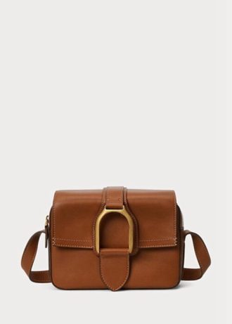 Ruskeat naisten Ralph Lauren Calfskin Welington Crossbody laukut