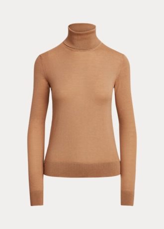 Ruskeat naisten Ralph Lauren Cashmere villapaidat Ruskeat naisten Ralph Lauren Cashmere villapaidat