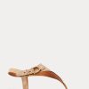 Ruskeat naisten Ralph Lauren Delancie Welington Calf-Suede sandaalit Ruskeat naisten Ralph Lauren Delancie Welington Calf-Suede sandaalit