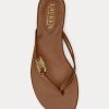 Ruskeat naisten Ralph Lauren Emalia Nappan nahkaiset varvastossut Ruskeat naisten Ralph Lauren Emalia Nappan nahkaiset varvastossut