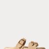 Ruskeat naisten Ralph Lauren Ezra Calfskin Suede sandaalit Ruskeat naisten Ralph Lauren Ezra Calfskin Suede sandaalit