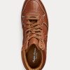 Ruskeat naisten Ralph Lauren Jaemyn Calfskin High-Top tennarit Ruskeat naisten Ralph Lauren Jaemyn Calfskin High-Top tennarit