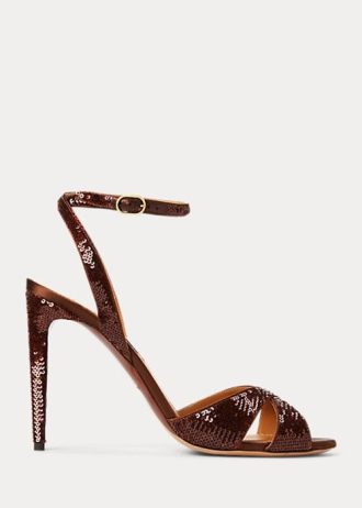 Ruskeat naisten Ralph Lauren Kandice -sandaalit Ruskeat naisten Ralph Lauren Kandice -sandaalit