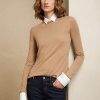 Ruskeat naisten Ralph Lauren -kauluksiset kashmirneuleet Ruskeat naisten Ralph Lauren -kauluksiset kashmirneuleet