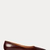 Ruskeat naisten Ralph Lauren Kendrya Calfskin -balettikengät Ruskeat naisten Ralph Lauren Kendrya Calfskin -balettikengät