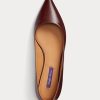 Ruskeat naisten Ralph Lauren Kendrya Calfskin -balettikengät Ruskeat naisten Ralph Lauren Kendrya Calfskin -balettikengät