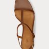 Ruskeat naisten Ralph Lauren Lambskin Kitten-Heel sandaalit