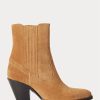 Ruskeat naisten Ralph Lauren Lowrey mokkanahkaiset cowboysaappaat Ruskeat naisten Ralph Lauren Lowrey mokkanahkaiset cowboysaappaat