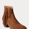 Ruskeat naisten Ralph Lauren Lucille -hapsuiset mokkanahkaiset saappaat Ruskeat naisten Ralph Lauren Lucille -hapsuiset mokkanahkaiset saappaat