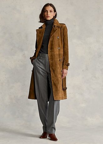 Ruskeat naisten Ralph Lauren mokkanahkatakit