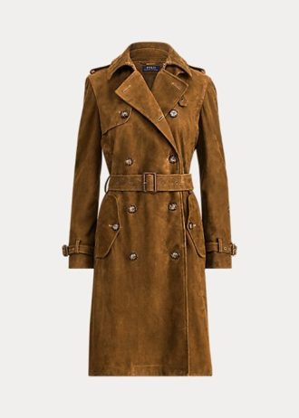 Ruskeat naisten Ralph Lauren mokkanahkatakit