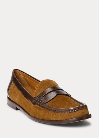 Ruskeat naisten Ralph Lauren -nahkaverhoiset Penny Loaferit Ruskeat naisten Ralph Lauren -nahkaverhoiset Penny Loaferit