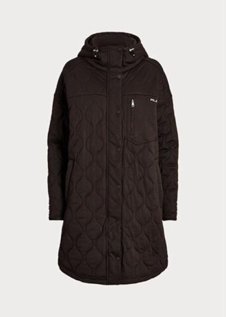 Ruskeat naisten Ralph Lauren oversize -topalliset hupulliset takit