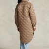 Ruskeat naisten Ralph Lauren Oversize vettä hylkivät tikatut takit Ruskeat naisten Ralph Lauren Oversize vettä hylkivät tikatut takit