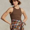 Ruskeat naisten Ralph Lauren -puuvillatankit Ruskeat naisten Ralph Lauren -puuvillatankit