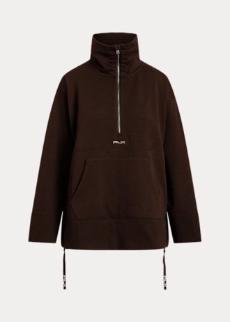 Ruskeat naisten Ralph Lauren Quarter-zip -fleecetakit