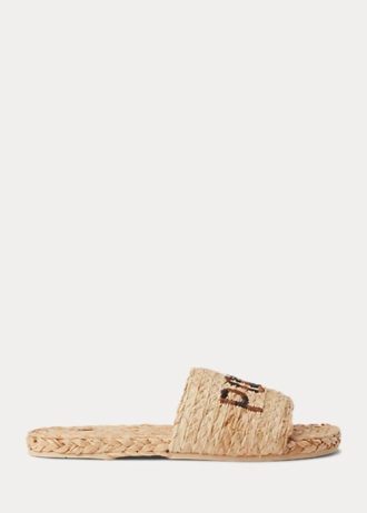 Ruskeat naisten Ralph Lauren Raffia -logotossut