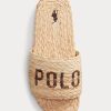 Ruskeat naisten Ralph Lauren Raffia -logotossut