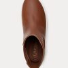 Ruskeat naisten Ralph Lauren Rylee kiillotetut nahkaiset lenkkarit Ruskeat naisten Ralph Lauren Rylee kiillotetut nahkaiset lenkkarit