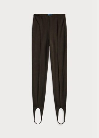 Ruskeat naisten Ralph Lauren Stirrup Stretch -vetoketjulliset leggingsit Ruskeat naisten Ralph Lauren Stirrup Stretch -vetoketjulliset leggingsit