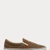 Ruskeat / ruskeat miesten Ralph Lauren Keaton Tweed Slip-On -lenkkarit Ruskeat / ruskeat miesten Ralph Lauren Keaton Tweed Slip-On -lenkkarit