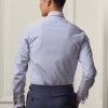Sininen Miesten Ralph Lauren Bengal-raita Popliini Ranskan Cuff Muodolliset paidat