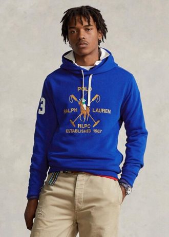 Sininen miesten Ralph Lauren Big Polo Crest -fleecehuppari