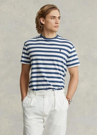 Sininen Miesten Ralph Lauren Classic Fit Striped Jersey T-paidat