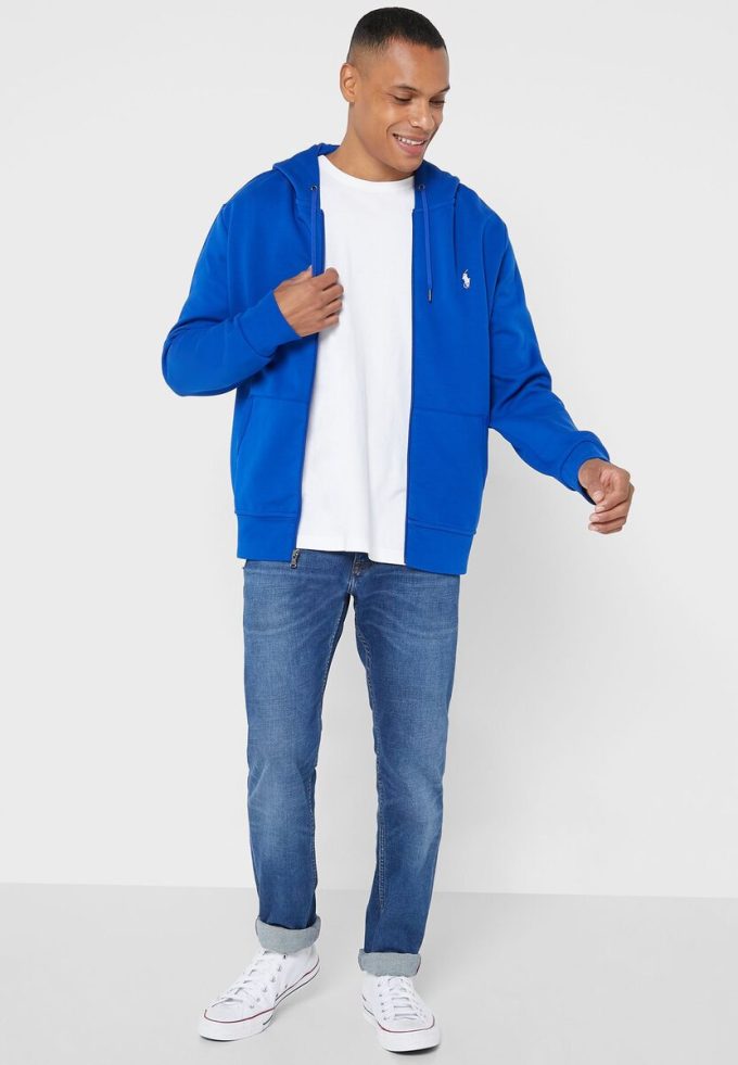 Sininen miesten Ralph Lauren Essential -huppari