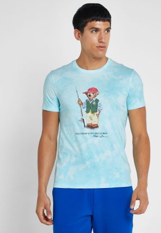 Sininen Miesten Ralph Lauren Graphic Crew Neck T-paidat