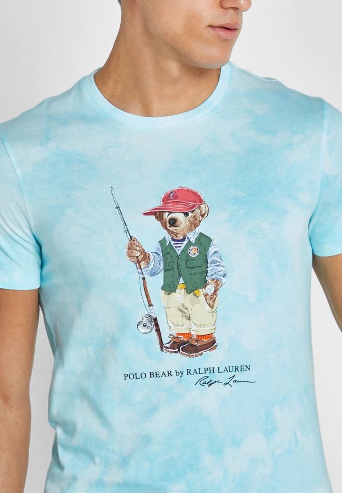 Sininen Miesten Ralph Lauren Graphic Crew Neck T-paidat Sininen Miesten Ralph Lauren Graphic Crew Neck T-paidat