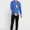 Sininen Miesten Ralph Lauren Graphic Crew Neck T-paidat Sininen Miesten Ralph Lauren Graphic Crew Neck T-paidat