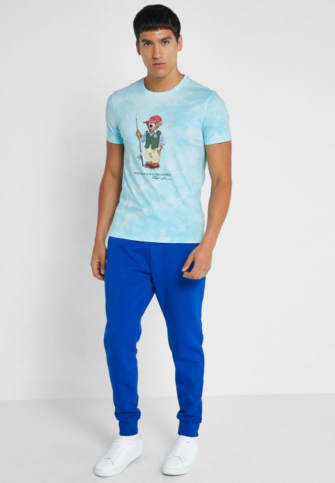 Sininen Miesten Ralph Lauren Graphic Crew Neck T-paidat Sininen Miesten Ralph Lauren Graphic Crew Neck T-paidat