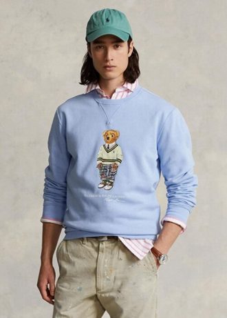 Sininen miesten Ralph Lauren Polo Bear Fleece -huppari