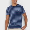 Sininen Miesten Ralph Lauren Striped Crew Neck T-paidat Sininen Miesten Ralph Lauren Striped Crew Neck T-paidat