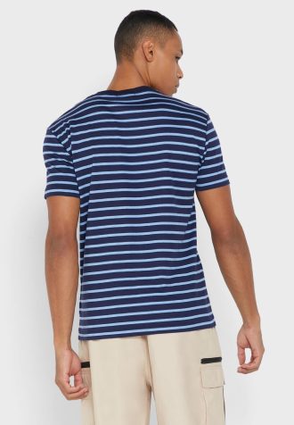 Sininen Miesten Ralph Lauren Striped Crew Neck T-paidat Sininen Miesten Ralph Lauren Striped Crew Neck T-paidat