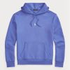 Sininen miesten Ralph Lauren tuplaneulottu huppari Sininen miesten Ralph Lauren tuplaneulottu huppari