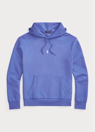 Sininen miesten Ralph Lauren tuplaneulottu huppari