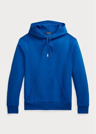 Sininen miesten Ralph Lauren tuplaneulottu huppari