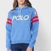 Sininen naisten Ralph Lauren Graphic -neulottu huppari
