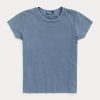 Sininen Naisten Ralph Lauren Organic Cotton Crewneck T-paidat Sininen Naisten Ralph Lauren Organic Cotton Crewneck T-paidat