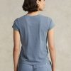 Sininen Naisten Ralph Lauren Organic Cotton Crewneck T-paidat Sininen Naisten Ralph Lauren Organic Cotton Crewneck T-paidat