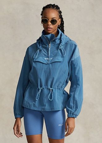 Sininen naisten Ralph Lauren pakattava Ripstop tuulitakki Sininen naisten Ralph Lauren pakattava Ripstop tuulitakki