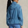 Sininen naisten Ralph Lauren pakattava Ripstop tuulitakki Sininen naisten Ralph Lauren pakattava Ripstop tuulitakki