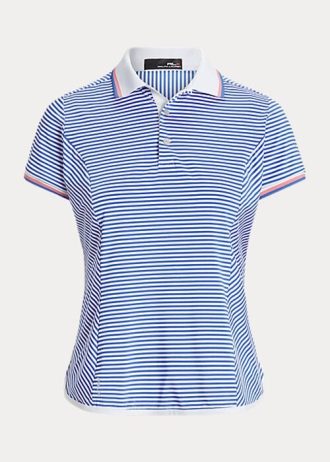 Sininen / Valkoinen Naisten Ralph Lauren Striped Jersey poolopaidat