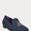 Siniset miesten Ralph Lauren Alonzo Bullion pellavamekkokengät Siniset miesten Ralph Lauren Alonzo Bullion pellavamekkokengät
