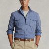 Siniset miesten Ralph Lauren Classic Fit Chino -työpaidat Siniset miesten Ralph Lauren Classic Fit Chino -työpaidat